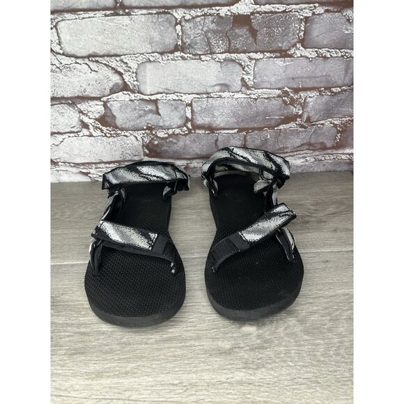 Teva Original Universal Black Gray Back Strap Nylon Sandals Women Sz 9M US/40EU - Picture 14 of 16